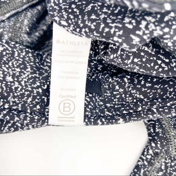 Athleta Lightning Static 7/8 Tights Pockets Black White Women's Size XS - Picture 10 of 12